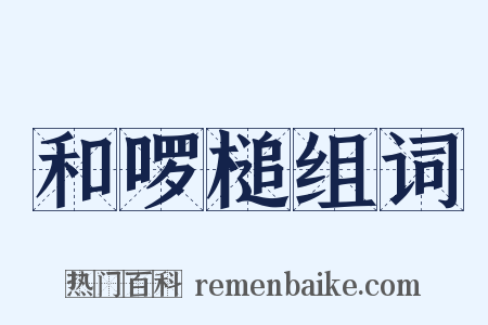 和啰槌组词是什么意思的图片